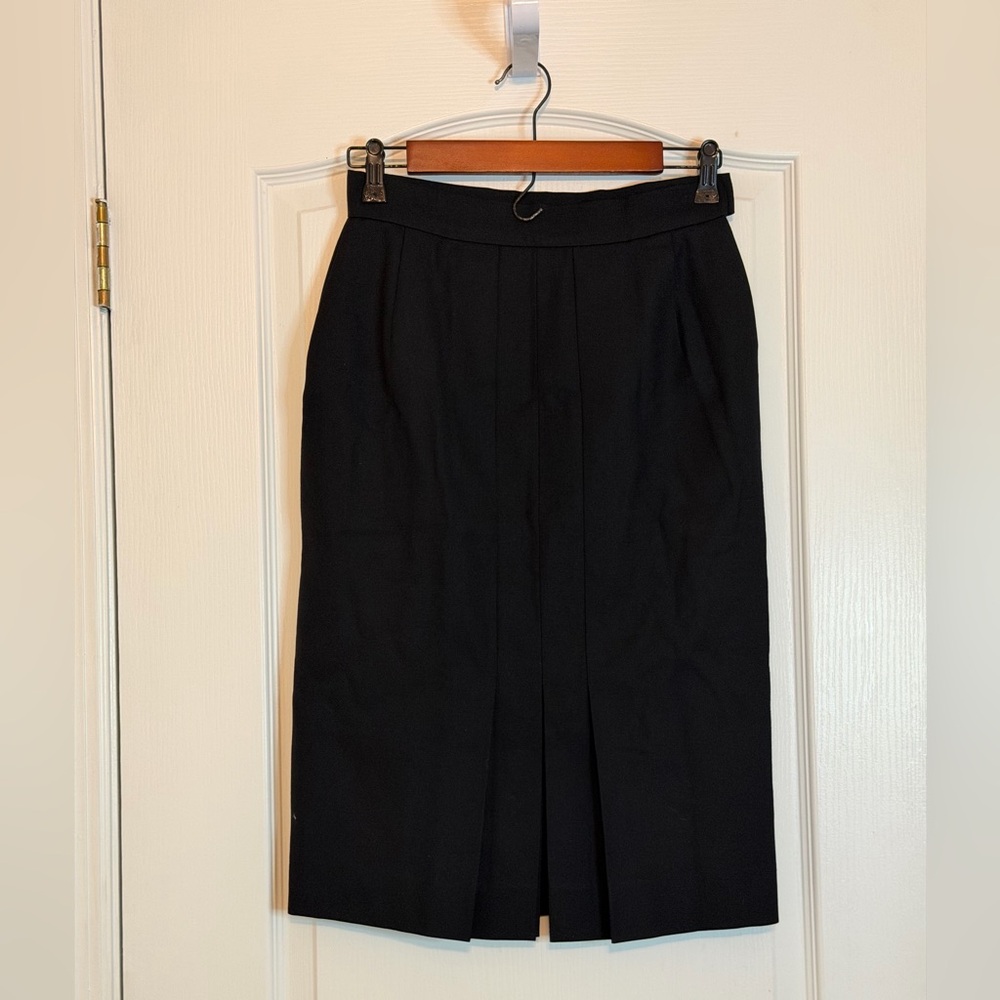 Christian Dior Vintage Tight Wool Knee Length Skirt Size M